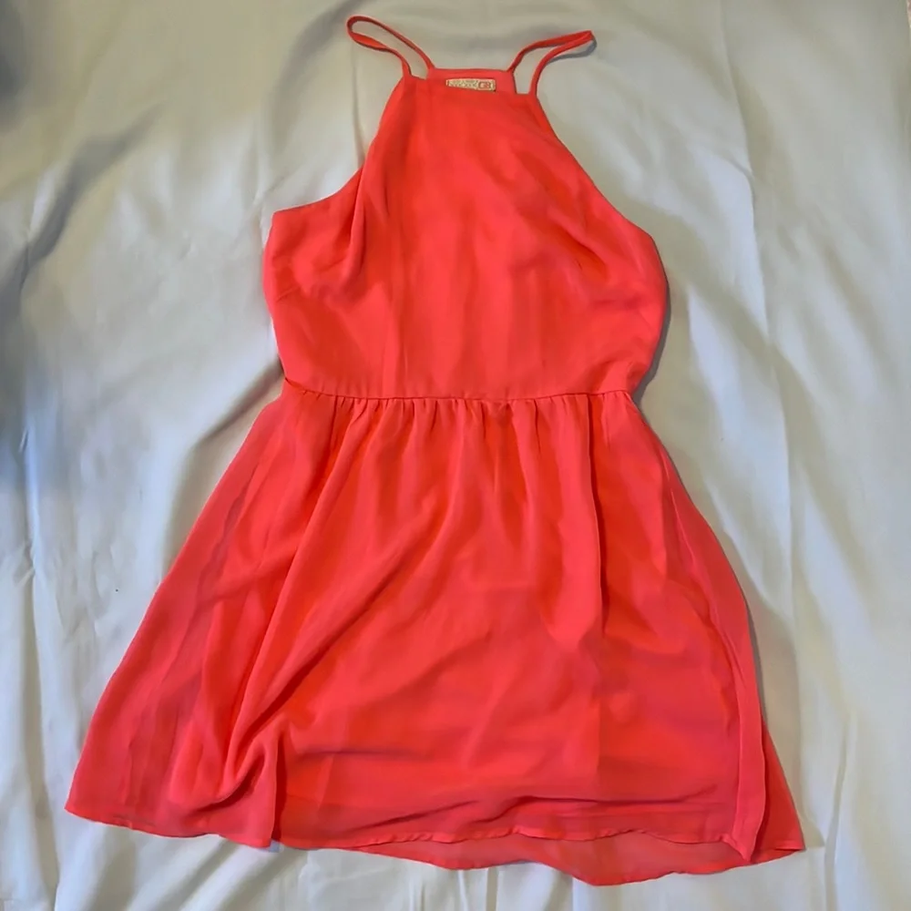Gianni Bini juniors Pink halter dress - Picture 1 of 5